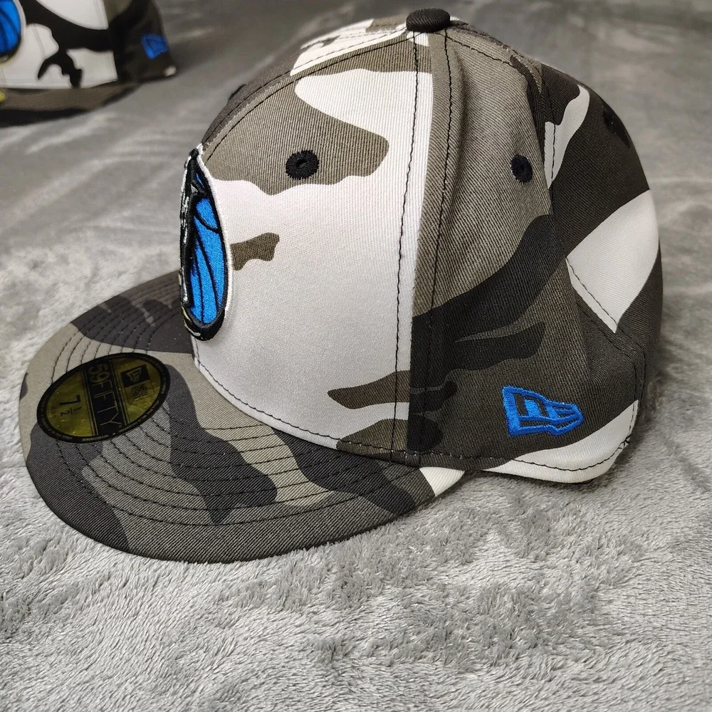 New Era Dallas Mavericks NBA Camouflage Camo 59Fifty 7 3/8 Fitted Hat‎ Cap - Picture 4 of 9